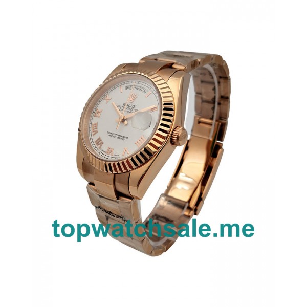 36MM Men Rolex Day-Date 118235 White Dials Replica Watches UK