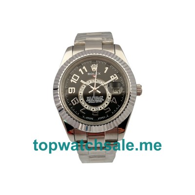 40.5MM Men Rolex Sky-Dweller 326939 Black Dials Replica Watches UK