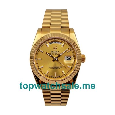 36MM Men Rolex Day-Date 118238 Champagne Dials Replica Watches UK