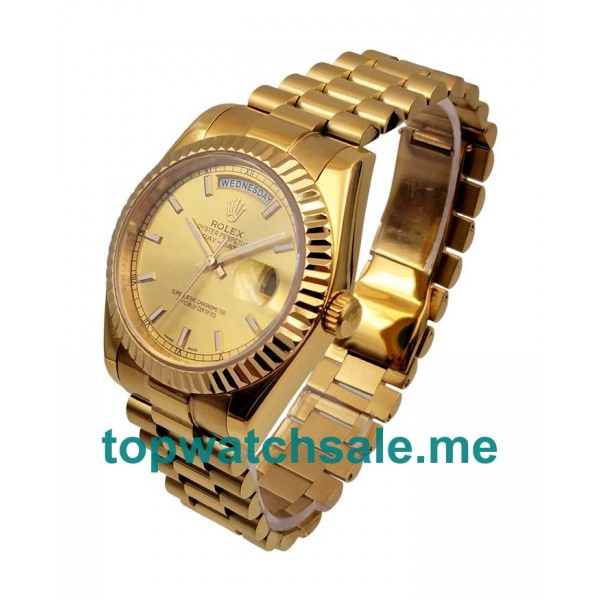 36MM Men Rolex Day-Date 118238 Champagne Dials Replica Watches UK