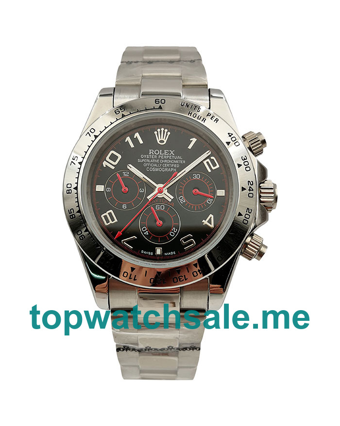 40MM Men Rolex Daytona 116509 Black Dials Replica Watches UK