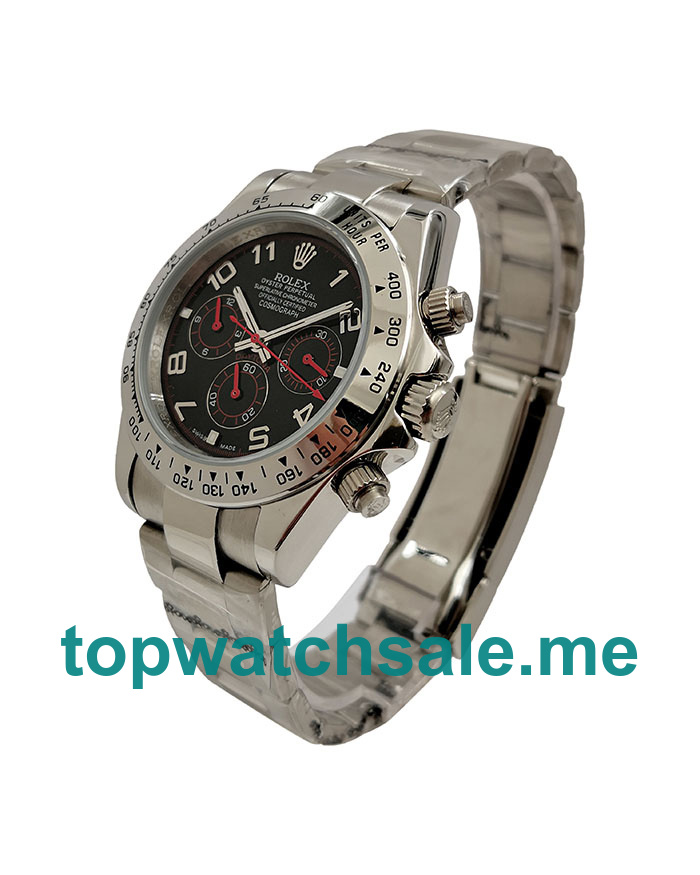 40MM Men Rolex Daytona 116509 Black Dials Replica Watches UK