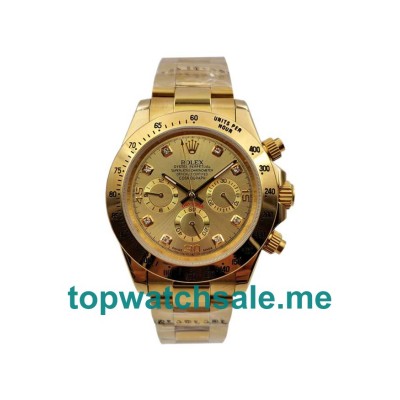 40MM Men Rolex Daytona 116528 Champagne Dials Replica Watches UK