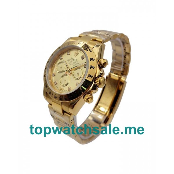 40MM Men Rolex Daytona 116528 Champagne Dials Replica Watches UK