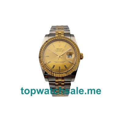 36MM Men Rolex Datejust 16233 Champagne Dials Replica Watches UK