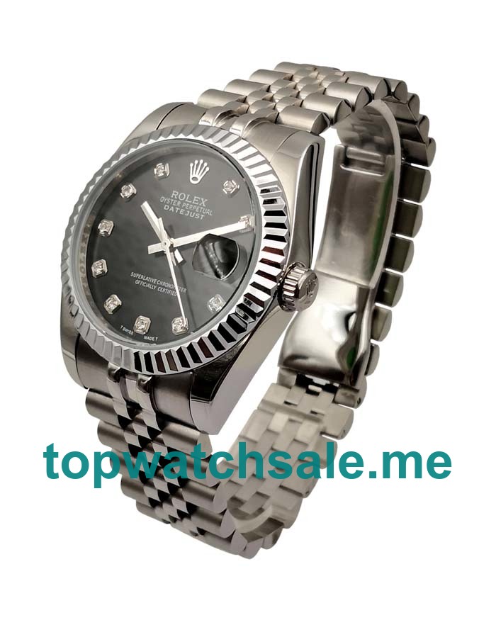 36MM Men Rolex Datejust 116234 Black Dials Replica Watches UK