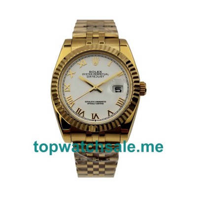 36MM Men Rolex Datejust 116238 White Dials Replica Watches UK