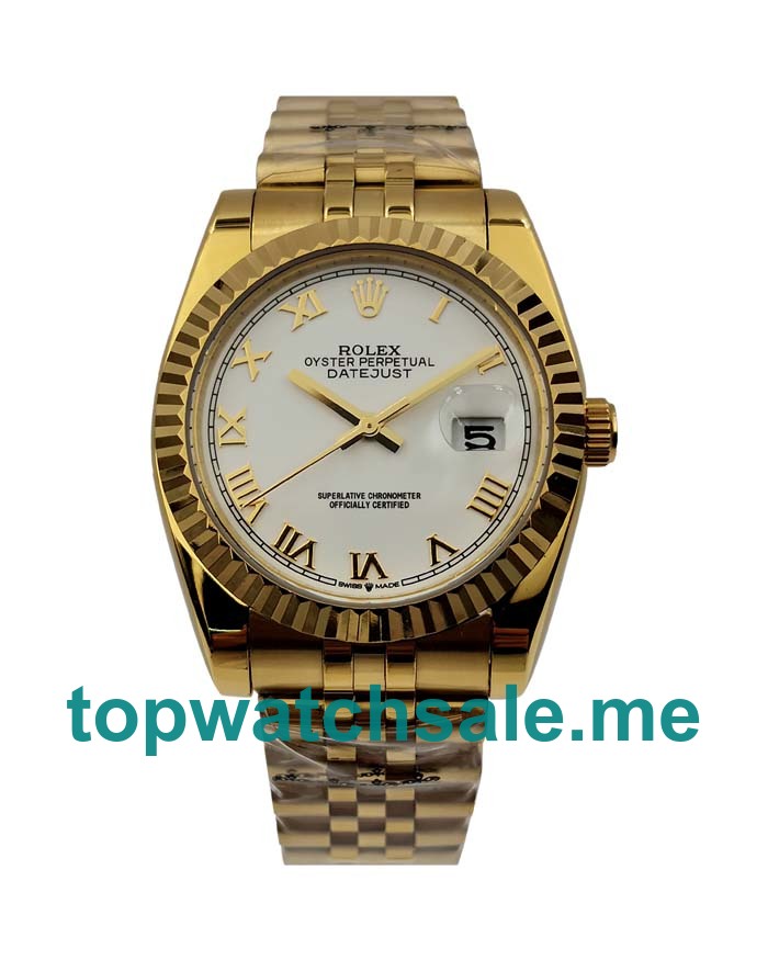 36MM Men Rolex Datejust 116238 White Dials Replica Watches UK