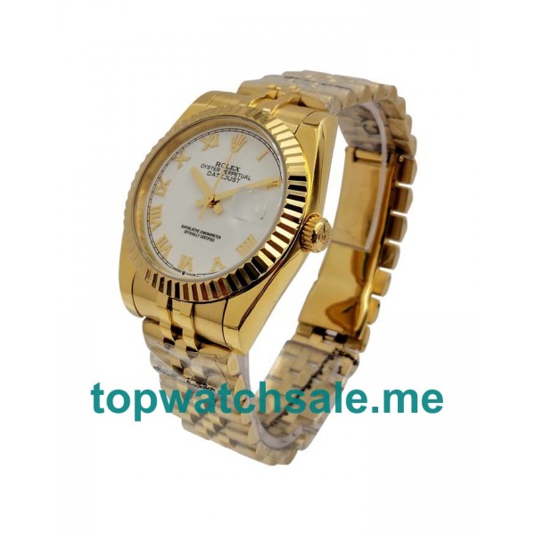 36MM Men Rolex Datejust 116238 White Dials Replica Watches UK