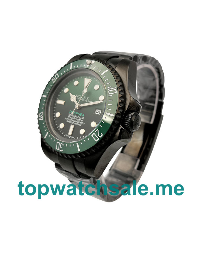 44MM Men Rolex Sea-Dweller Deepsea 126660 Green And Black Dials Replica Watches UK