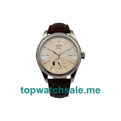 39MM Men Rolex Cellini 50529 Silver Dials Replica Watches UK