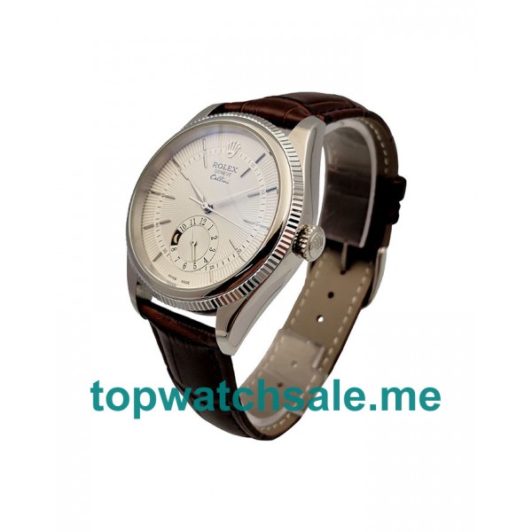 39MM Men Rolex Cellini 50529 Silver Dials Replica Watches UK
