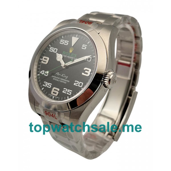 40MM Swiss Men Rolex Air-King 116900 Black Dials Replica Watches UK