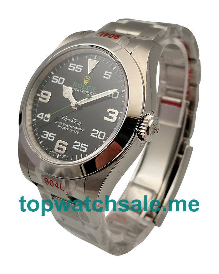 40MM Swiss Men Rolex Air-King 116900 Black Dials Replica Watches UK