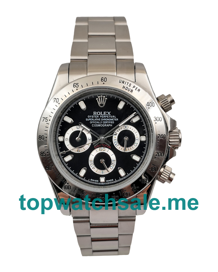 40MM Men Rolex Daytona 116520 Black Dials Replica Watches UK