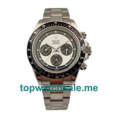 40MM Men Rolex Daytona Ref.6264 White Dials Replica Watches UK