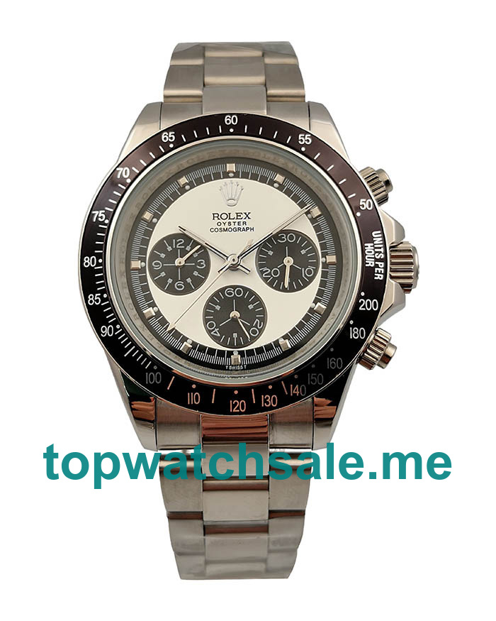 40MM Men Rolex Daytona Ref.6264 White Dials Replica Watches UK