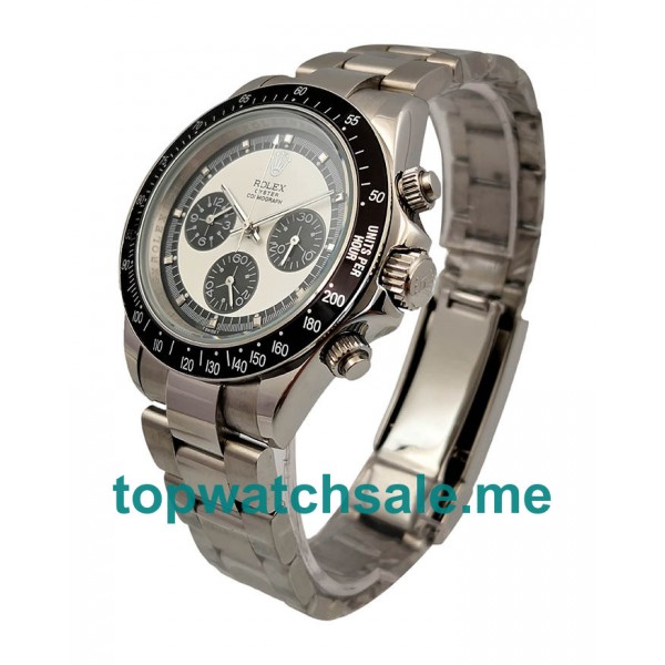 40MM Men Rolex Daytona Ref.6264 White Dials Replica Watches UK