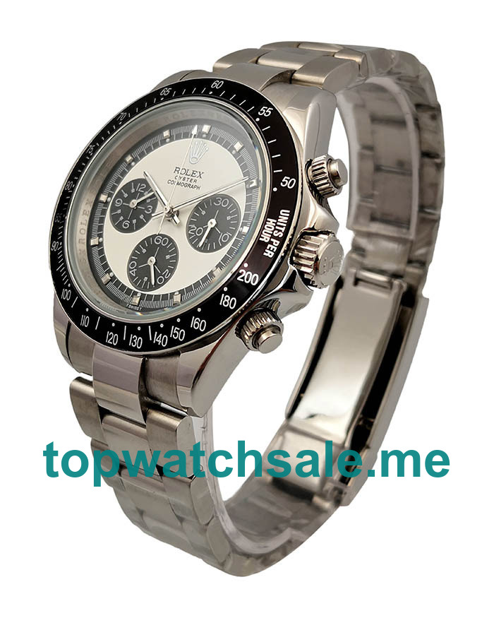 40MM Men Rolex Daytona Ref.6264 White Dials Replica Watches UK