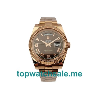 41MM Men Rolex Day-Date II 218235 Chocolate Dials Replica Watches UK