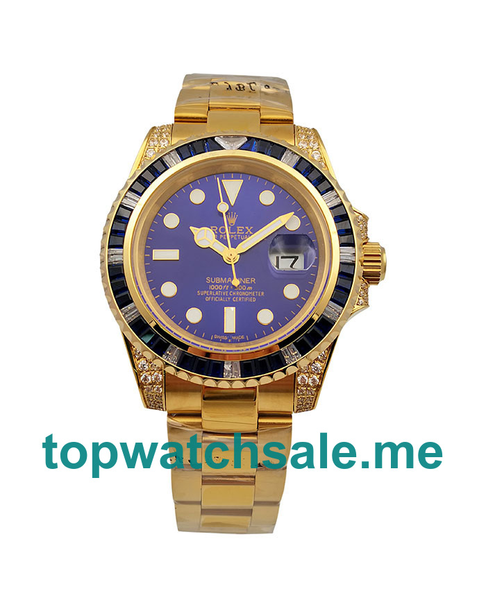 40MM Men Rolex Submariner 116618 Blue Dials Replica Watches UK