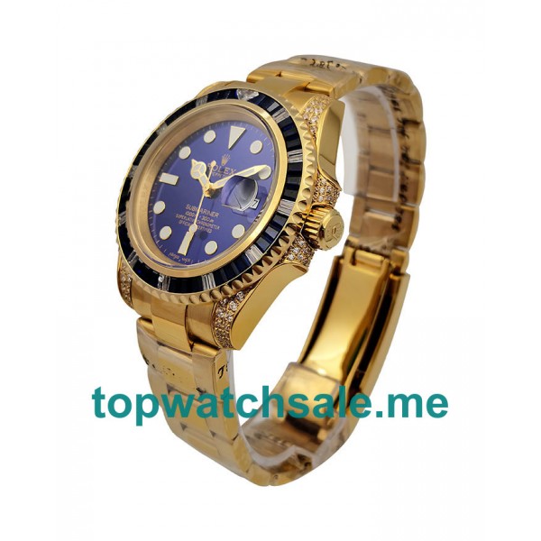 40MM Men Rolex Submariner 116618 Blue Dials Replica Watches UK