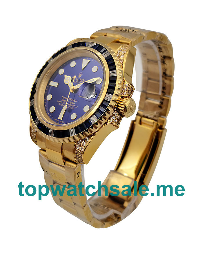 40MM Men Rolex Submariner 116618 Blue Dials Replica Watches UK