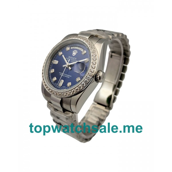 36MM Men Rolex Day-Date 118346 Blue Dials Replica Watches UK