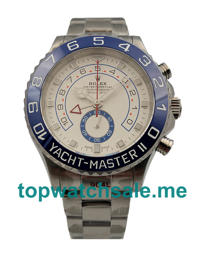 44MM Swiss Men Rolex Yacht-Master II 116680 White Dials Replica Watches UK