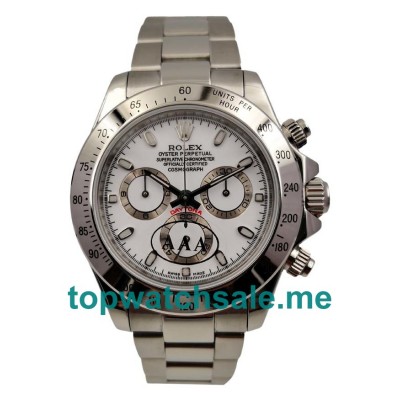 40MM Swiss Men Rolex Daytona 116520 White Dials Replica Watches UK