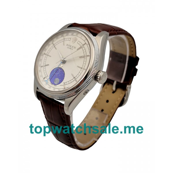 39MM Men Rolex Cellini 50535 White Dials Replica Watches UK
