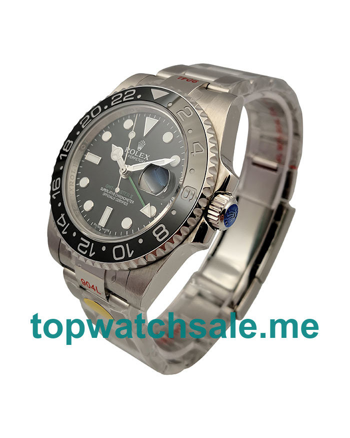 40MM Swiss Men Rolex GMT-Master II 116710LN Black Dials Replica Watches UK