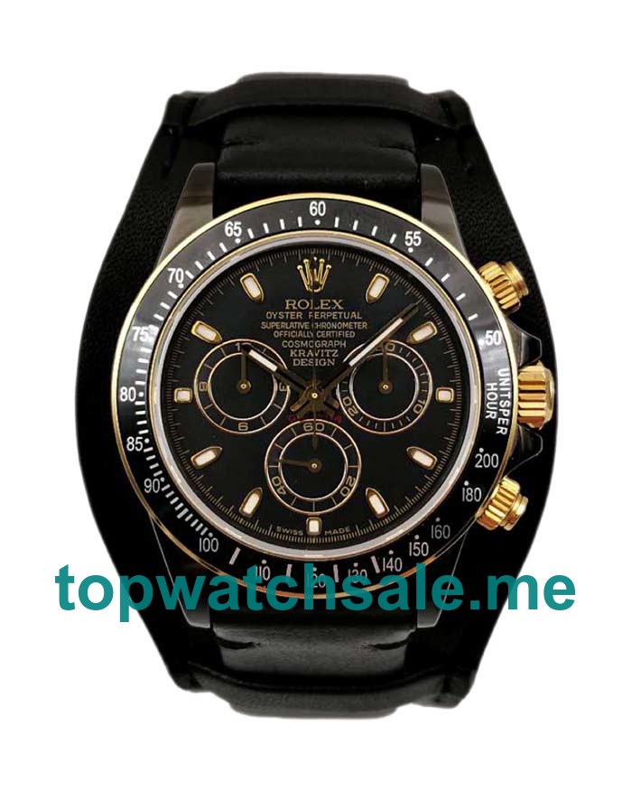 40MM Swiss Men Rolex Cosmograph Daytona Kravitz Design LK 01 RL Black Dials Replica Watches UK