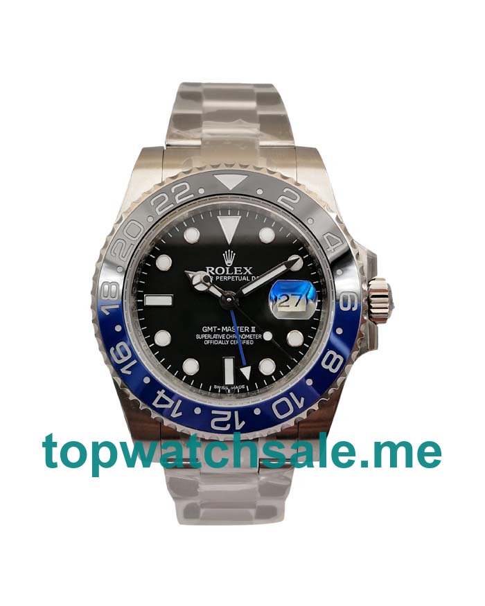 40MM Swiss Men Rolex GMT-Master II 116710BLNR Batman V7 Black Dials Replica Watches UK