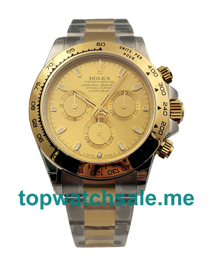 40MM Swiss Men Rolex Cosmograph Daytona 116503 3A Champagne Dials Replica Watches UK