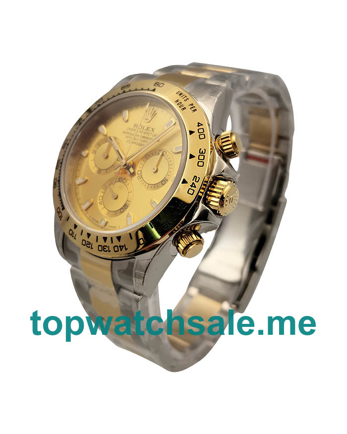 40MM Swiss Men Rolex Cosmograph Daytona 116503 3A Champagne Dials Replica Watches UK