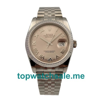 36MM Swiss Men Rolex Datejust 116234 Rhodium Dials Replica Watches UK