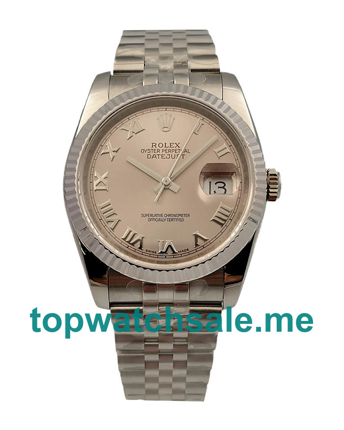 36MM Swiss Men Rolex Datejust 116234 Rhodium Dials Replica Watches UK