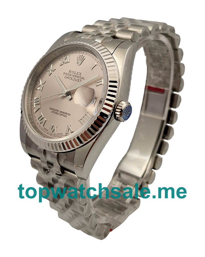 36MM Swiss Men Rolex Datejust 116234 Rhodium Dials Replica Watches UK