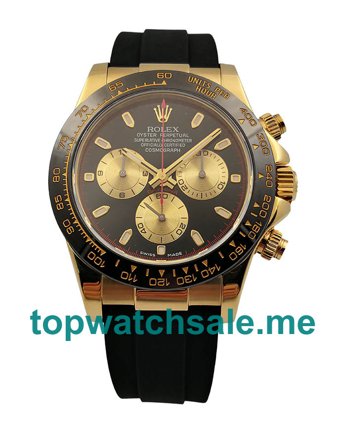 40MM Swiss Men Rolex Cosmograph Daytona 116518LN JH Black Dials Replica Watches UK