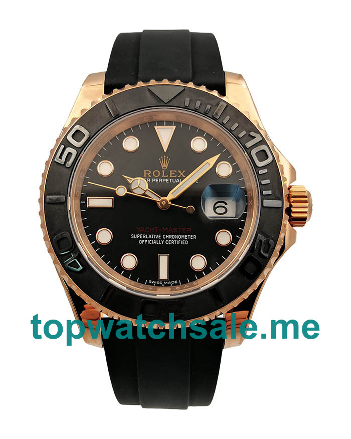 40MM Swiss Men Rolex Yacht-Master 40 116655 AR Black Dials Replica Watches UK