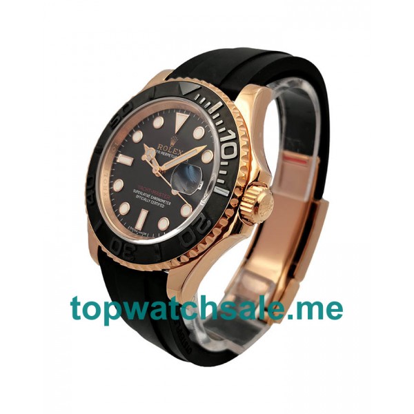 40MM Swiss Men Rolex Yacht-Master 40 116655 AR Black Dials Replica Watches UK
