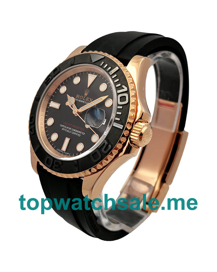 40MM Swiss Men Rolex Yacht-Master 40 116655 AR Black Dials Replica Watches UK