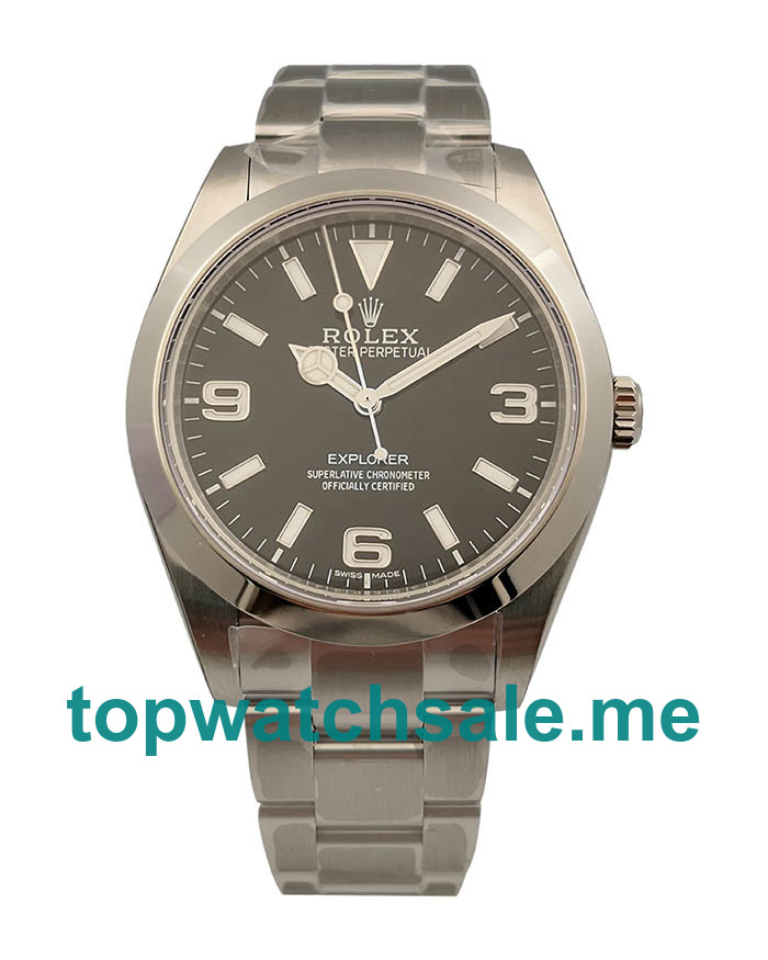 40MM Swiss Men Rolex Explorer 214270 Black Dials Replica Watches UK