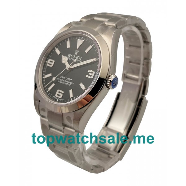 40MM Swiss Men Rolex Explorer 214270 Black Dials Replica Watches UK