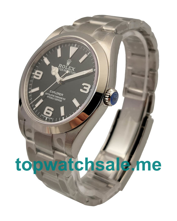 40MM Swiss Men Rolex Explorer 214270 Black Dials Replica Watches UK