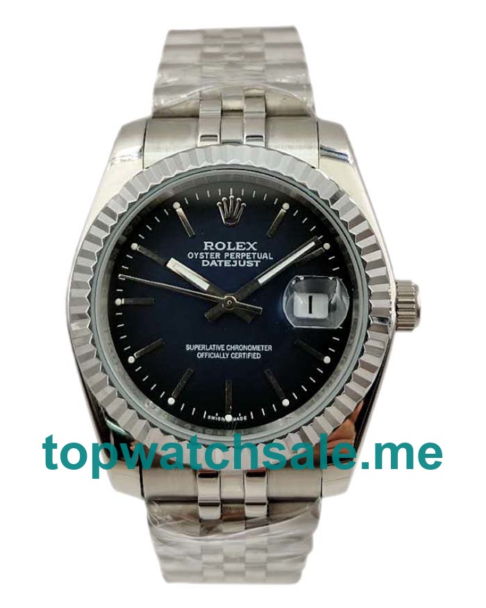 36MM Men Rolex Datejust 16234 Blue Dials Replica Watches UK