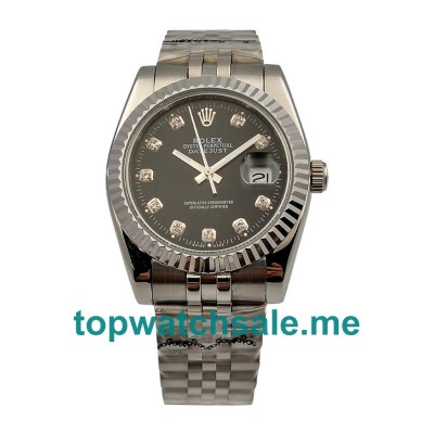 36MM Men Rolex Datejust 16234 Black Dials Replica Watches UK