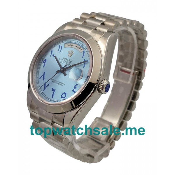 40MM Swiss Men Rolex Day-Date 228206 Ice Blue Dials Replica Watches UK