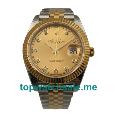 41MM Swiss Men Rolex Datejust II 116333 EW Champagne Dials Replica Watches UK